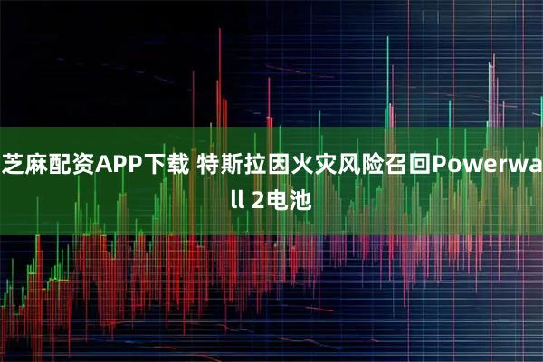 芝麻配资APP下载 特斯拉因火灾风险召回Powerwall 2电池